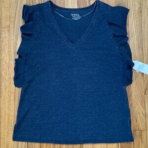 NWT Time And Tru Women’s Ruffle Sleeve T - Shirt Size L
